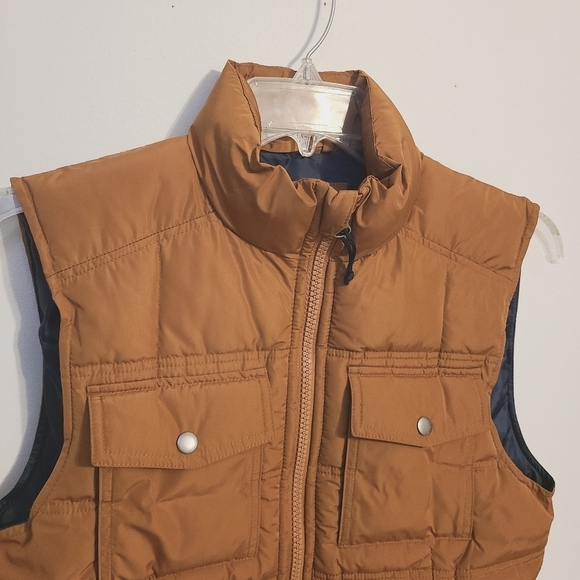 Goodfellow & Co. | Men's Brown/Tan Full Zipper Puffy Vest (Size Small) - Picture 3 of 12